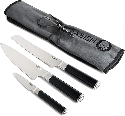 Couverts babish avec rouleau à couteaux en acier allemand, 4 pièces, acier inoxydable. DIAYTAR COTE D'IVOIRE est la boutique en ligne idéale pour ceux qui recherchent des produits variés et de qualité à des prix abordables. La boutique mise sur la satisfaction client, garantissant une expérience d'achat en ligne sans souci.