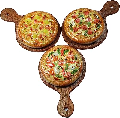 Maison de poupée pizza miniature 3 pièces sur plateau en bois, cuisine de maison de poupée. En tant que leader du marché en ligne en Côte d'Ivoire, DIAYTAR COTE D'IVOIRE garantit un service de qualité supérieure. Nous avons plus de 300 000 références dans notre catalogue, garantissant que nos clients trouvent facilement ce qu'ils cherchent. Nous nous efforçons également de réduire les délais de livraison pour que nos clients puissent profiter de leurs achats le plus rapidement possible.