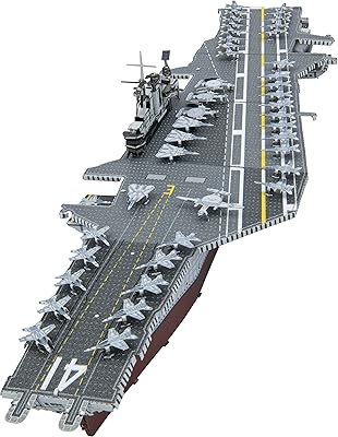 Ensemble de porte-avions en métal 3d uss midway fascinations de la série premium