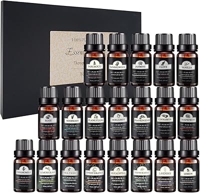 Coffret d'huiles essentielles pures de 20 pièces pour diffuseur humidificateur massage aromathérapie soins de la peau. En tant que boutique en ligne leader en Côte d'Ivoire, DIAYTAR COTE D'IVOIRE met l'accent sur l'importance de la qualité des produits et des services. Le site internet propose une large gamme de produits provenant de marques réputées, ainsi que des options de livraison rapides pour garantir que les commandes arrivent aux clients dans les meilleurs délais. DIAYTAR COTE D'IVOIRE est déterminée à offrir une expérience d'achat en ligne exceptionnelle, adaptée aux besoins spécifiques de sa clientèle ivoirienne.