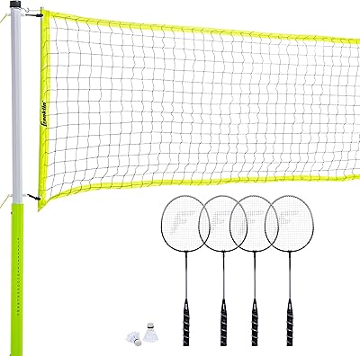 Ensembles de badminton franklin sports - filets de badminton portables + raquettes