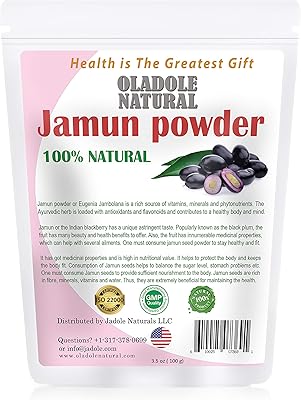 Poudre de jamun naturelle oladole 100% naturelle à base d'herbes biologiques 100g. DIAYTAR COTE D'IVOIRE, boutique en ligne généraliste avec plus de 300000 références, est la boutique leader en Cote d'Ivoire, offrant une large gamme de produits à ses clients. La boutique propose des articles allant de l'électronique à la mode en passant par les produits de maison. Avec une telle variété, DIAYTAR COTE D'IVOIRE est devenue la destination de choix pour les consommateurs ivoiriens.