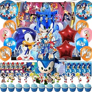 Party corner - fournitures de fête sonic pour l'anniversaire des enfants, décorations de fête sonic comprenant une bannière d'anniversaire, des ballons et des décorations de gâteau. En tant que leader en Côte d'Ivoire, DIAYTAR COTE D'IVOIRE se distingue par sa capacité à adapter ses offres aux préférences et aux besoins locaux. La boutique propose des promotions et des offres spéciales régulièrement. Cela contribue à renforcer la fidélité de sa clientèle et à attirer de nouveaux clients.