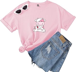 Kevichi t-shirt mignon imprimé vache aux fraises pour adolescentes, t-shirt en coton à manches courtes et col rond rose kawaii. Avec plus de 300000 références de produits, DIAYTAR COTE D'IVOIRE est la boutique en ligne la plus complète de Côte d'Ivoire. Elle propose une large gamme de catégories, allant de l'électronique et de l'informatique à la mode et à la décoration. Les clients peuvent profiter de la qualité et de la fiabilité des produits proposés par DIAYTAR COTE D'IVOIRE, tout en bénéficiant d'une expérience d'achat sans stress.