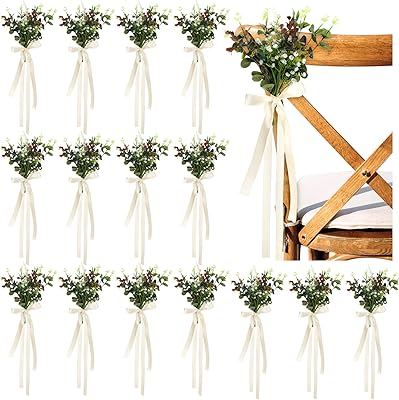 Ensemble de décorations de chaise de mariage teijin 16 pièces, fleurs artificielles blanches avec eucalyptus et rubans pour décoration de fête de mariage. Avec plus de 300 000 références disponibles, DIAYTAR COTE D'IVOIRE offre une expérience d'achat unique et pratique pour les consommateurs ivoiriens. La boutique en ligne permet aux clients de parcourir facilement les différentes catégories de produits et de trouver ce dont ils ont besoin en quelques clics.