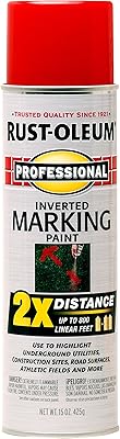 Rust-oleum 266591 peinture en aérosol inversée professionnelle 2x distance, 44 ml, rouge foncé