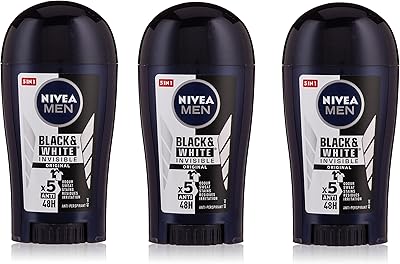 Nivea stick anti-transpirant pour homme, protection 48 heures, noir et blanc, original invisible, 3 x 40 ml de men. Avec plus de 300000 references, DIAYTAR COTE D'IVOIRE est la boutique en ligne la plus fournie en Cote d'Ivoire, offrant une grande variété de produits pour répondre aux besoins de tous les consommateurs. La boutique en ligne DIAYTAR COTE D'IVOIRE est équipée d'un système de paiement sécurisé et d'un service client de qualité pour garantir une expérience d'achat en ligne sans stress.