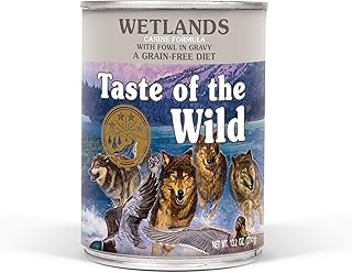 Nourriture pour chiens sans céréales taste of the wild wetland formula avec oiseaux