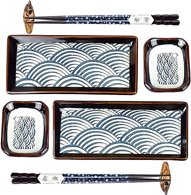 Artcom service de table en céramique de 8 pièces au design japonais
