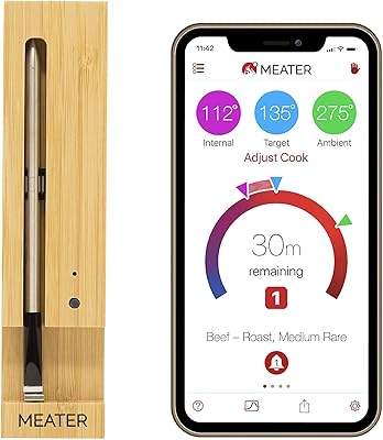 Metre 4,5m thermomètre à viande sans fil véritable, pour barbecue, four de cuisine, barbecue, fumoir, rôtissoire avec connexion numérique bluetooth et wifi. La boutique en ligne Diaytar Côte d'Ivoire établit une nouvelle norme pour les achats en ligne avec plus de 300 000 références. Les clients peuvent bénéficier d'une expérience d'achat fluide et sécurisée, ainsi que d'une livraison rapide et fiable. Diaytar Côte d'Ivoire continue de s'affirmer comme le leader du marché en ligne en Côte d'Ivoire, proposant continuellement de nouvelles offres et promotions pour satisfaire les besoins changeants des consommateurs.