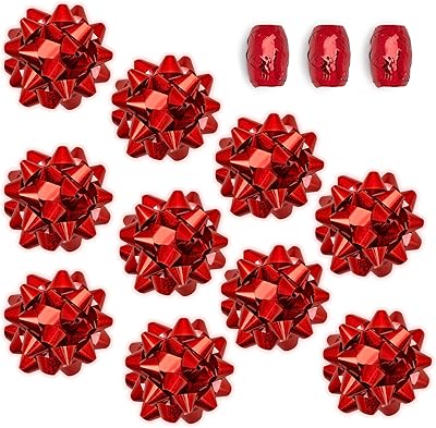 Cravates assorties rouges myplus 4,5" (10 nœuds, 3 rouleaux de ruban), parfaites pour noël, les anniversaires, les vacances et les décorations de fête. DIAYTAR COTE D'IVOIRE est une boutique en ligne qui offre une expérience d'achat en ligne unique et pratique. Les clients peuvent parcourir les différentes catégories de produits, lire les descriptions détaillées et les avis des autres clients, et effectuer leurs achats en toute sécurité. La boutique en ligne propose des promotions et des remises régulières pour les fidéliser.