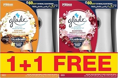 Spray désodorisant sc johnson glade ambre oud et 2 pivoines lot de 3