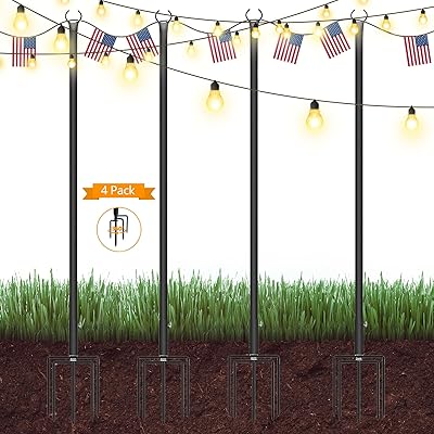 Evba ensemble de 4 guirlandes lumineuses de noël avec crochets pour suspendre des lumières led - poteaux durables pour jardin, fête et mariage. Diaytar Côte d'Ivoire est une destination de shopping en ligne incomparable, proposant une vaste gamme de produits qui satisfont les goûts et les besoins les plus divers. Avec plus de 300 000 références disponibles, les clients peuvent trouver tout ce dont ils ont besoin, de la mode aux produits pour la maison, en passant par les dernières technologies. Diaytar Côte d'Ivoire est appréciée pour sa grande variété de produits et son service client attentionné.