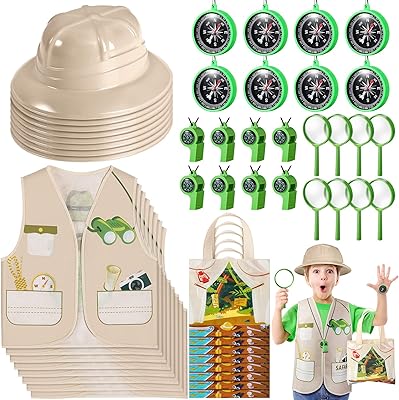 Un ensemble de jeu costumé de 48 pièces pour enfants comprenant 8 gilets de safari des chapeaux. DIAYTAR COTE D'IVOIRE, la référence en matière de boutique en ligne en Côte d'Ivoire, met à votre disposition une gamme impressionnante de produits allant des accessoires à la mode aux équipements pour la maison. Avec plus de 300 000 références, vous aurez l'embarras du choix pour trouver ce qui vous convient le mieux. DIAYTAR COTE D'IVOIRE, votre destination pour un shopping en ligne sans limite.