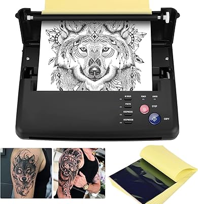 Machine de pochoir de transfert de tatouage, imprimante-copieur, imprimante de tatouage thermique, imprimante-copieur avec 20 morceaux de papier de transfert de pochoir de tatouage gratuit, noir (version mise à jour 2023). La boutique en ligne DIAYTAR COTE D'IVOIRE se distingue par sa large gamme de produits, allant des électroniques aux produits de maison, en passant par les vêtements et les accessoires. Elle propose également des promotions et des offres spéciales régulières pour aider les clients à économiser de l'argent. La boutique est facile à naviguer, ce qui facilite la recherche de produits pour les clients.
