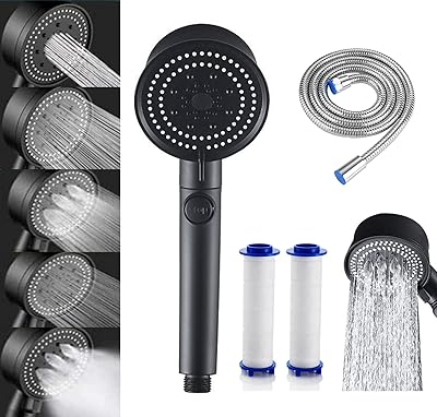 J. sonmart pulvérisateur à jet hydroélectrique haute pression noir à 360 degrés, 5 fonctions, pomme de douche à main avec 2 filtres et tuyau de 1,5 mètre. Chez DIAYTAR COTE D'IVOIRE, nous mettons l'accent sur la qualité et la satisfaction client. Notre sélection de plus de 300 000 références est soigneusement choisie pour répondre aux besoins des consommateurs ivoiriens. Nous nous efforçons de vous offrir une expérience d'achat en ligne fluide et sécurisée.