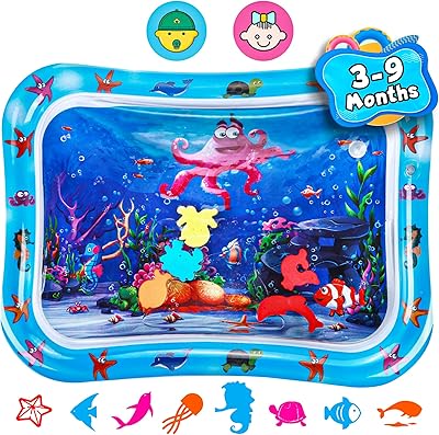 Tapis d'eau gonflable gestelo pour le temps sur le ventre - jouets sensoriels