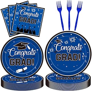 Les fournitures de fête de remise de diplôme vyn bido servent 24 assiettes