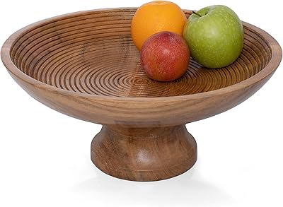 Bol à fruits en bois folklorique ou bols à fruits rustiques pour décoration
