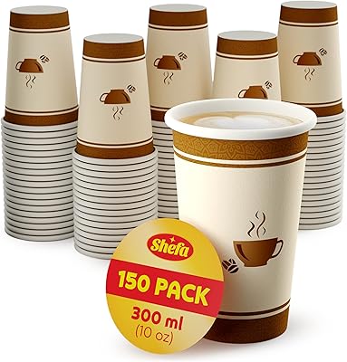 Shefa 10oz, 150 tasses à café - gobelets en papier pour boissons chaudes ou froides, tasses chaudes à emporter pour les cafés - tasse résistante à la chaleur, tasses à café en papier sans bpa - tasses pour boissons chaudes. DIAYTAR COTE D'IVOIRE se distingue par sa capacité à proposer une gamme incroyablement large de produits en ligne, avec plus de 300000 références à disposition. La boutique en ligne généraliste s'efforce de répondre à tous les besoins de ses clients, quels que soient leurs goûts ou leurs préférences. La navigation sur le site est facile et intuitive, permettant aux acheteurs de trouver et d'acheter leurs produits préférés sans aucune difficulté.