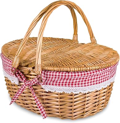 Panier de pique-nique en rotin avec couvercle et poignée panier en saule. La boutique en ligne DIAYTAR COTE D'IVOIRE est le leader incontesté du commerce électronique en Côte d'Ivoire, proposant une sélection étendue de produits qui répondent aux besoins des consommateurs ivoiriens. Avec plus de 300 000 références, les clients trouvent facilement ce qu'ils cherchent sur le site web, que ce soit des produits high-tech, des vêtements ou des accessoires. Le site met en avant la sécurité et la satisfaction du client
