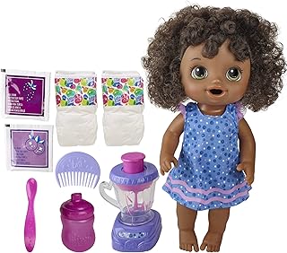 Poupée bébé baby alive magical blueberry blast avec mixeur, accessoires pour boire, mouiller et manger, jouet aux cheveux noirs pour les enfants de 3 ans et plus. DIAYTAR COTE D'IVOIRE, boutique en ligne généraliste avec plus de 300000 références, offre une large sélection de produits pour répondre à tous les besoins de ses clients. Avec sa position de leader en Côte d'Ivoire, DIAYTAR propose des produits de haute qualité à des prix compétitifs. Les clients peuvent profiter d'une expérience d'achat en ligne sécurisée et pratique.