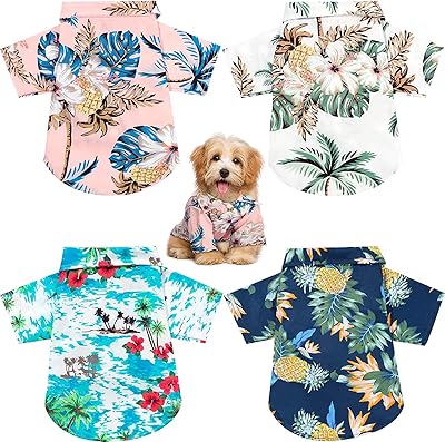 4 pièces t-shirt d'été pour animaux de compagnie de style hawaïen t-shirt respirant pour animaux de compagnie imprimé hawaïen t-shirt pour animaux de compagnie en bord de plage pour chiots chiens animal de compagnie (l). DIAYTAR COTE D'IVOIRE est la référence en matière de boutique en ligne en Côte d'Ivoire. Elle propose une gamme étendue de produits, allant des électroniques aux vêtements en passant par les accessoires. Les clients peuvent profiter de promotions et de réductions régulières pour réaliser des économies sur leurs achats en ligne.