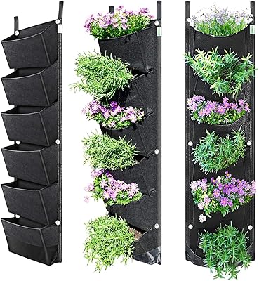 Jardinière de jardin verticale murale beater avec 6 poches pour pots de fleurs en feutre et sacs de culture (noir). DIAYTAR COTE D'IVOIRE est une boutique en ligne généraliste qui propose plus de 300 000 références de produits pour répondre à tous les besoins de sa clientèle. La boutique est leader en Côte d'Ivoire et offre une expérience d'achat en ligne sécurisée et fiable. Les clients peuvent profiter d'une grande variété de produits à des prix compétitifs.