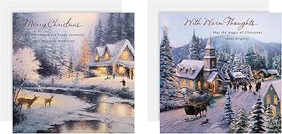 Cartes de noël caritatives hallmark - paquet de 16 par 2 design pittoresque thomas kinkade. DIAYTAR COTE D'IVOIRE est la boutique en ligne idéale pour les habitants de Cote d'Ivoire qui recherchent un large éventail de produits à des prix abordables. Elle s'efforce de fournir un service client exceptionnel, caractérisé par des réponses rapides aux questions et des délais de livraison fiables. Cela contribue à renforcer la confiance de ses clients.