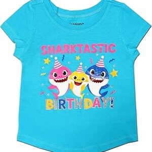 T-shirt fille baby shark pour nourrissons et tout-petits bleu