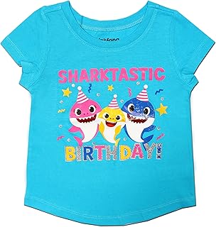 T-shirt fille baby shark pour nourrissons et tout-petits bleu