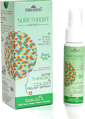 Farm bionics sure throat (gingembre honey tulsi curcumin piperine) spray pour la toux, le rhume et la grippe (paquet de 2). En tant que boutique en ligne leader, DIAYTAR COTE D'IVOIRE se distingue par sa capacité à proposer une grande variété de produits de qualité, allant des produits alimentaires aux produits électroniques. Avec plus de 300 000 références, les clients peuvent trouver tout ce dont ils ont besoin sur une seule plateforme. Cela contribue à renforcer la position de la boutique comme référence en matière de shopping en ligne.