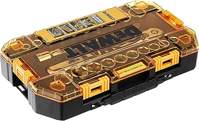 Jeu de douilles dewalt, sae/métrique, 1/2", 23 pièces (dwmt73813)