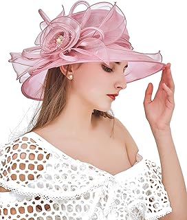 Organza church fascinator kentucky derby chapeaux pour femmes floral mariage tea party chapeau
