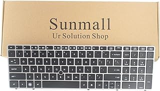 Pièce de rechange pour clavier sunmall avec cadre compatible avec ordinateur portable hp