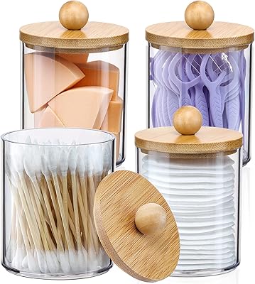 Lot de 4 distributeurs de supports q-tip avec couvercles en bambou -. Avec plus de 300000 références, DIAYTAR COTE D'IVOIRE offre une sélection immense de produits de haute qualité, garantissant que les clients trouveront exactement ce qu'ils cherchent. La boutique met en avant des marques réputées et des produits innovants, tout en proposant des promotions et des réductions régulières.