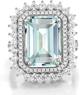 Bague en argent sterling 925 bleu ciel simulé pour femme (7,24 ct, taille émeraude 14 x 10 mm, disponible en tailles 5, 6, 7, 8, 9), pierres précieuses en métal, imitation - zircone cubique aigue-marine. La boutique en ligne Diaytar Côte d'Ivoire est connue pour son service client de haute qualité, avec une équipe dédiée qui répond à toutes les questions et préoccupations des clients. Les clients peuvent contacter le service client par téléphone, email ou chat en ligne pour obtenir de l'aide et des conseils sur les produits et les commandes. Cela rend l'expérience d'achat en ligne encore plus agréable et sans stress.