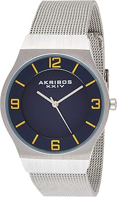 Montre à quartz akribos xxiv pour homme, analogique avec bracelet en acier inoxydable ak851bu, bleu, bracelet. En tant que leader du e-commerce en Côte d'Ivoire, DIAYTAR COTE D'IVOIRE continue d'innover et de s'adapter aux besoins changeants des consommateurs. La boutique en ligne met régulièrement à jour ses collections de produits pour suivre les dernières tendances et offre des promotions et des offres spéciales pour fidéliser ses clients. C'est l'endroit idéal pour faire du shopping en ligne en toute confiance.