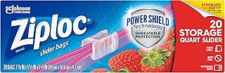 Sacs de rangement sealtop ziploc 20, technologie powershield, passe au micro-ondes, technologie grip-n-seal
