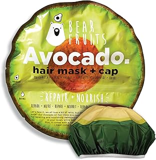 Masque capillaire à l'avocat bare fruits avec bonnet, pour réparer et nourrir