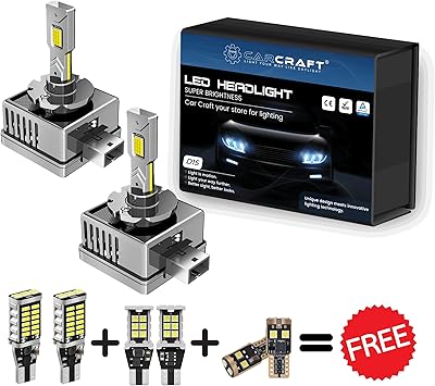 Ampoules de phare led carcraft d1s, 130 w 30 000 lumens, kit