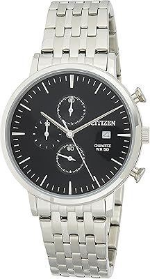 Montre décontractée citizen pour homme analogique acier inoxydable an3610-55e