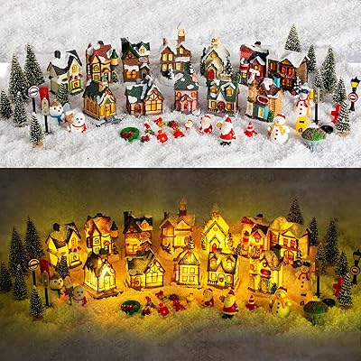 Ensemble de maison de village de noël vinsot 48 pièces lumières led scène de ville décoration de bureau de noël. DIAYTAR COTE D'IVOIRE, leader du commerce en ligne en Cote d'Ivoire, propose une large gamme de produits avec plus de 300000 références. La boutique en ligne offre une expérience d'achat unique et pratique pour les clients. Les produits vont des électroniques aux vêtements, en passant par les produits alimentaires.