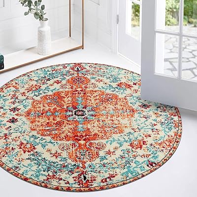Tapis rond la home au design floral bohème petit tapis. DIAYTAR COTE D'IVOIRE est une boutique en ligne généraliste qui propose plus de 300 000 références de produits. Elle est reconnue comme l'une des boutiques en ligne les plus importantes de Côte d'Ivoire. Elle offre une large gamme de produits pour répondre aux besoins de ses clients.