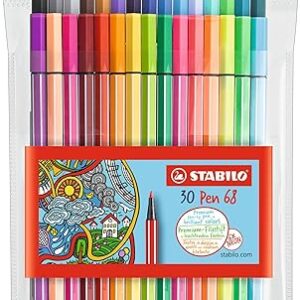 Jeu de stylos stabilo 68 étuis 30
