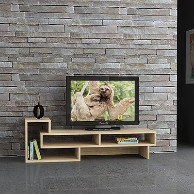 Meuble tv decorti tetra, table, adapté pour écran tv jusqu'à 48 pouces, p40