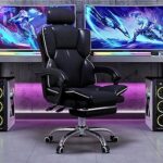 Chaise de jeu michacos en cuir pvc respirant système de bascule à