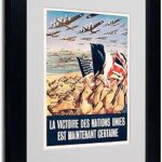 Affiche de propagande de la seconde guerre mondiale avec cadre noir, 11" x