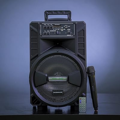 Haut-parleur de fête rechargeable olsinmark microphone sans fil et télécommande omms1291 dj