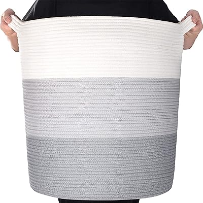 Panier en corde de coton et paniers tissés pour le rangement, panier à